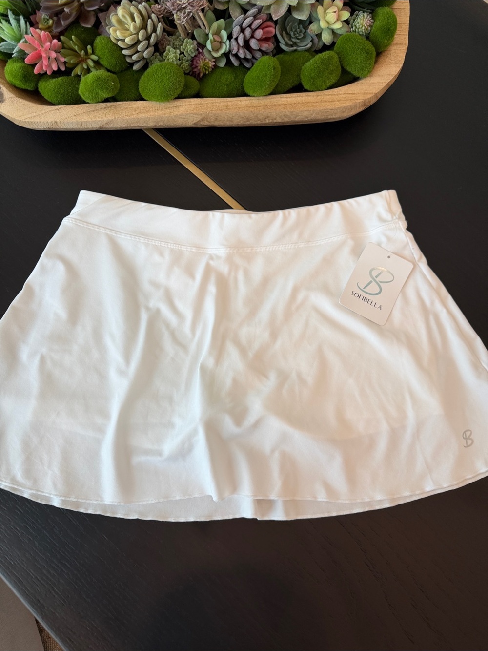 Sofibella White Circle Skort — Lightweight A-Line Women’s Skirt